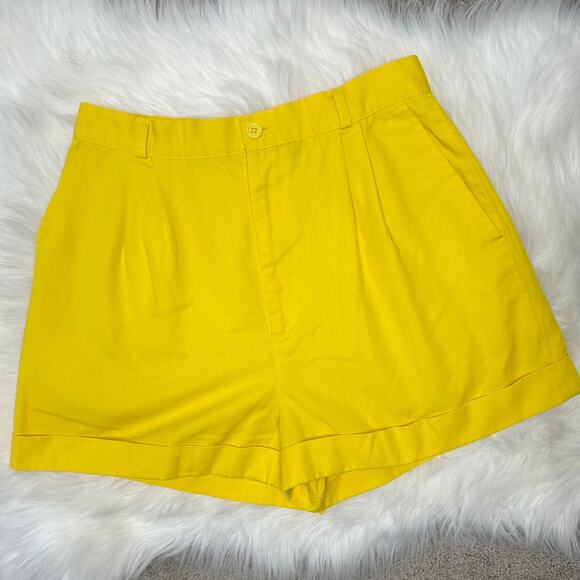 PALMETTOS Vintage Yellow Shorts Size 11 Bright Colorful 80s Maximalist Fun Artsy - Picture 1 of 7
